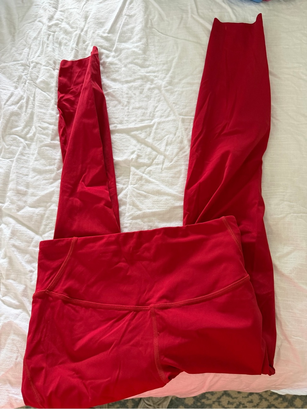 Red Lululemon fast and free tight